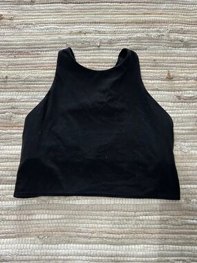 Athleta cropped black tank